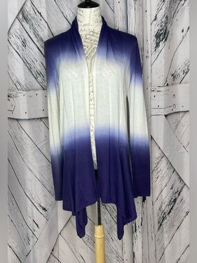NWT Design History Ombré Cardigan Purple White S
